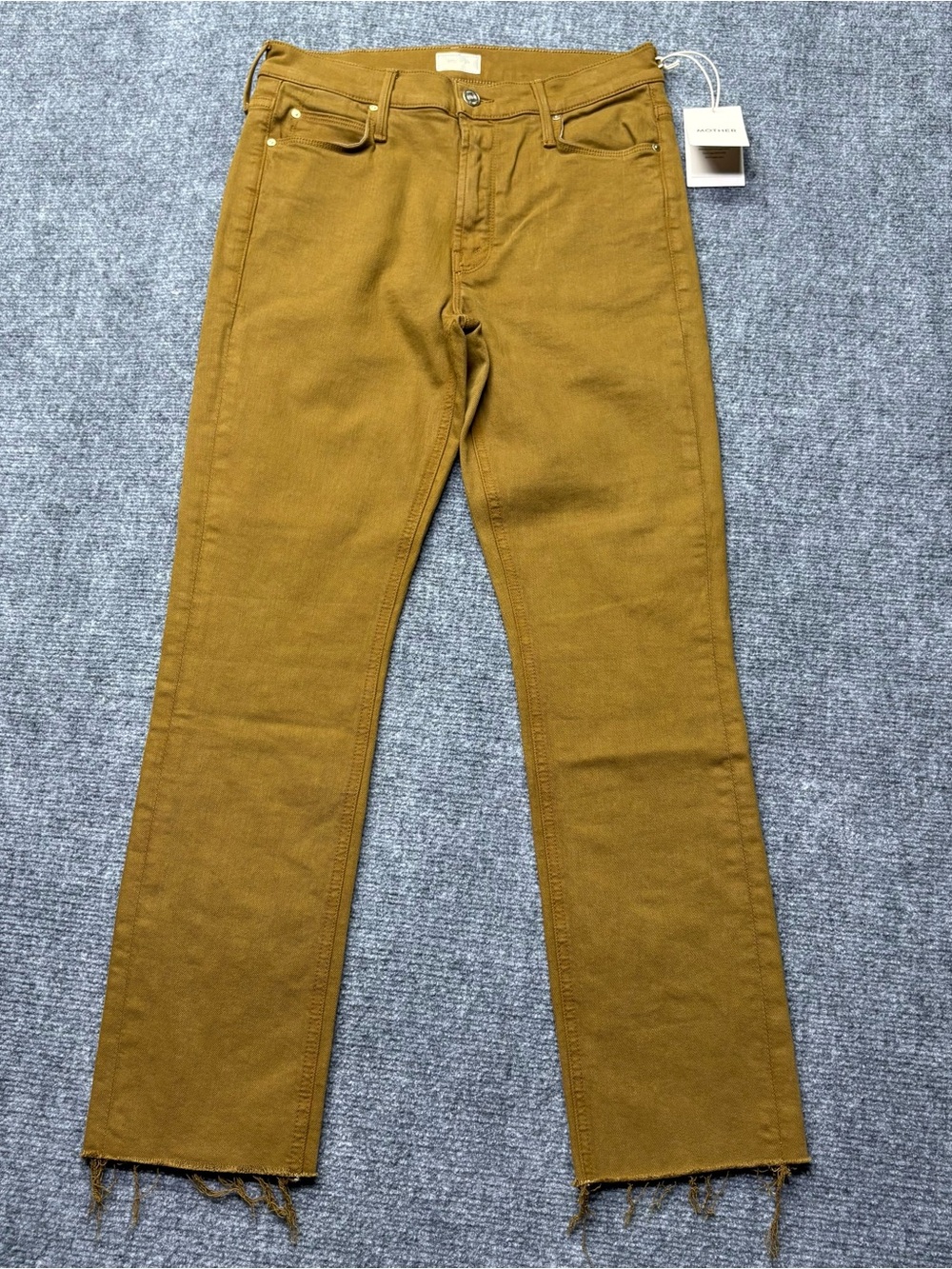 Mother Jeans Womens 29 Brown Mid Rise Dazzler Ankle Fray in Play Date NEW
